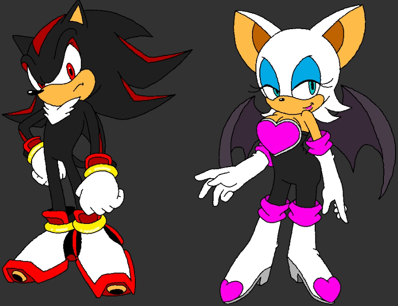 Shadow and Rouge Redraw (Sonic X) by ArloLovinsYT on DeviantArt