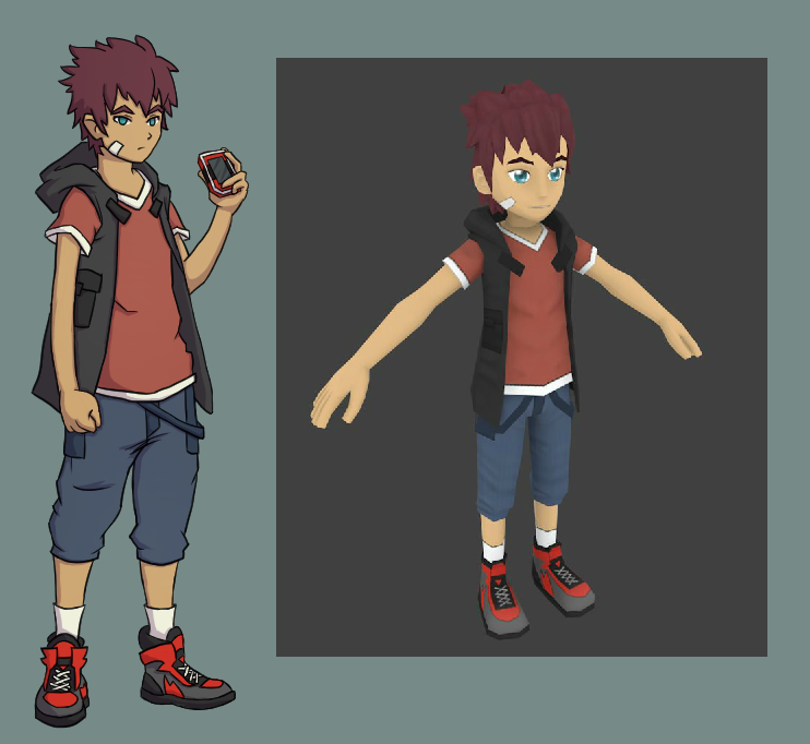 2D to 3D - Male Character Concept