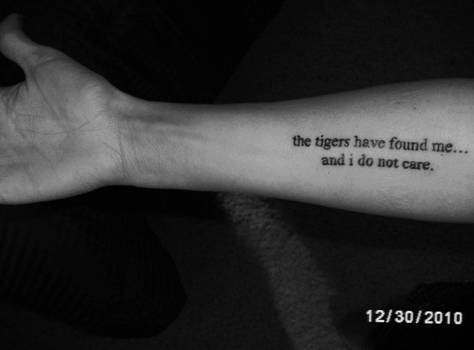 Charles Bukowski  Tigers 'For Jane'  tat