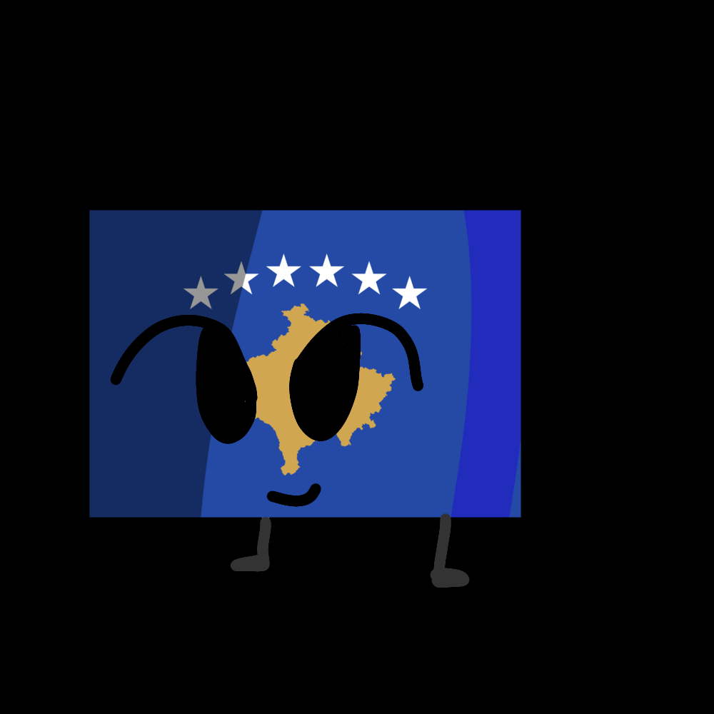Kosovo as a objectflag by kindi0311 on DeviantArt