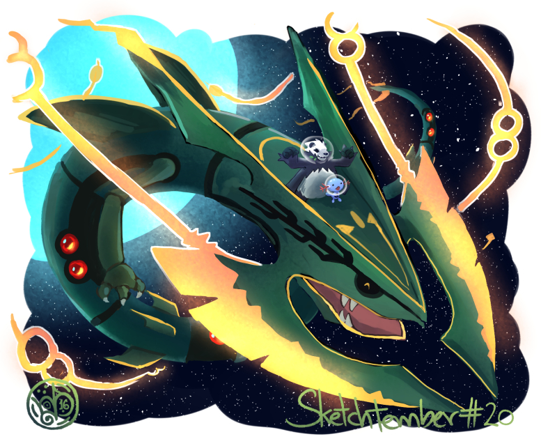 COMO DESENHAR O POKÉMON MEGA RAYQUAZA