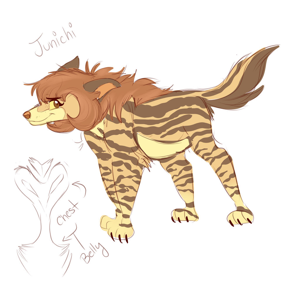 Junichi the Striped Hyena by Wolf-Chalk
