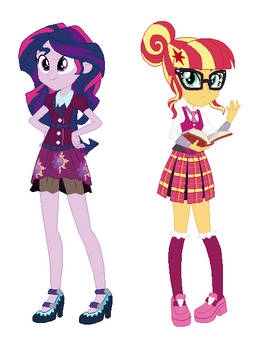 Sunset sparkle and Twiligth shimmer