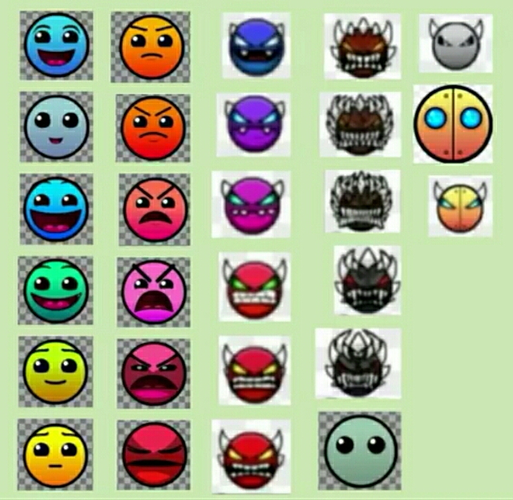 Geometry dash difficulty faces