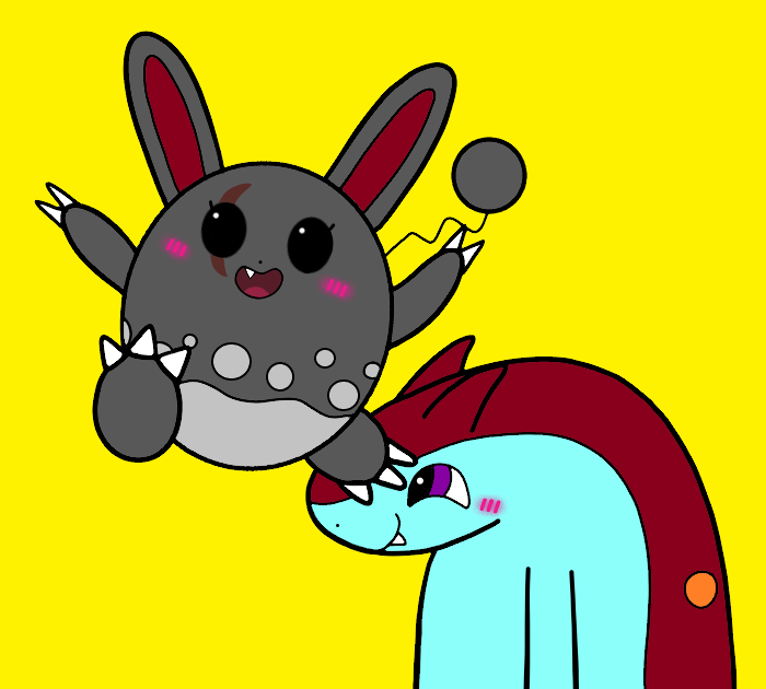 Rakina balancing on Rawburt's head by RawburtFuzzles on DeviantArt