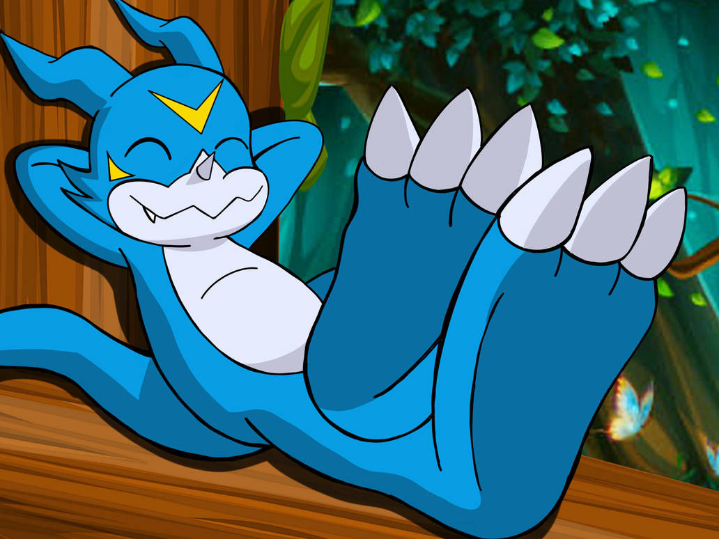 Veemon Relaxing Feet by Yingcartoonman on DeviantArt