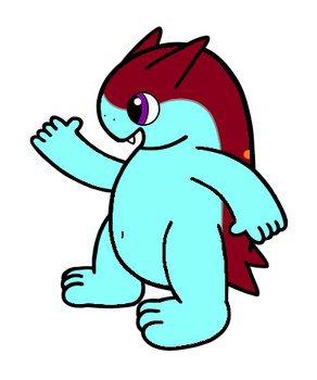 Rawburt waving (full body, small transparent img)