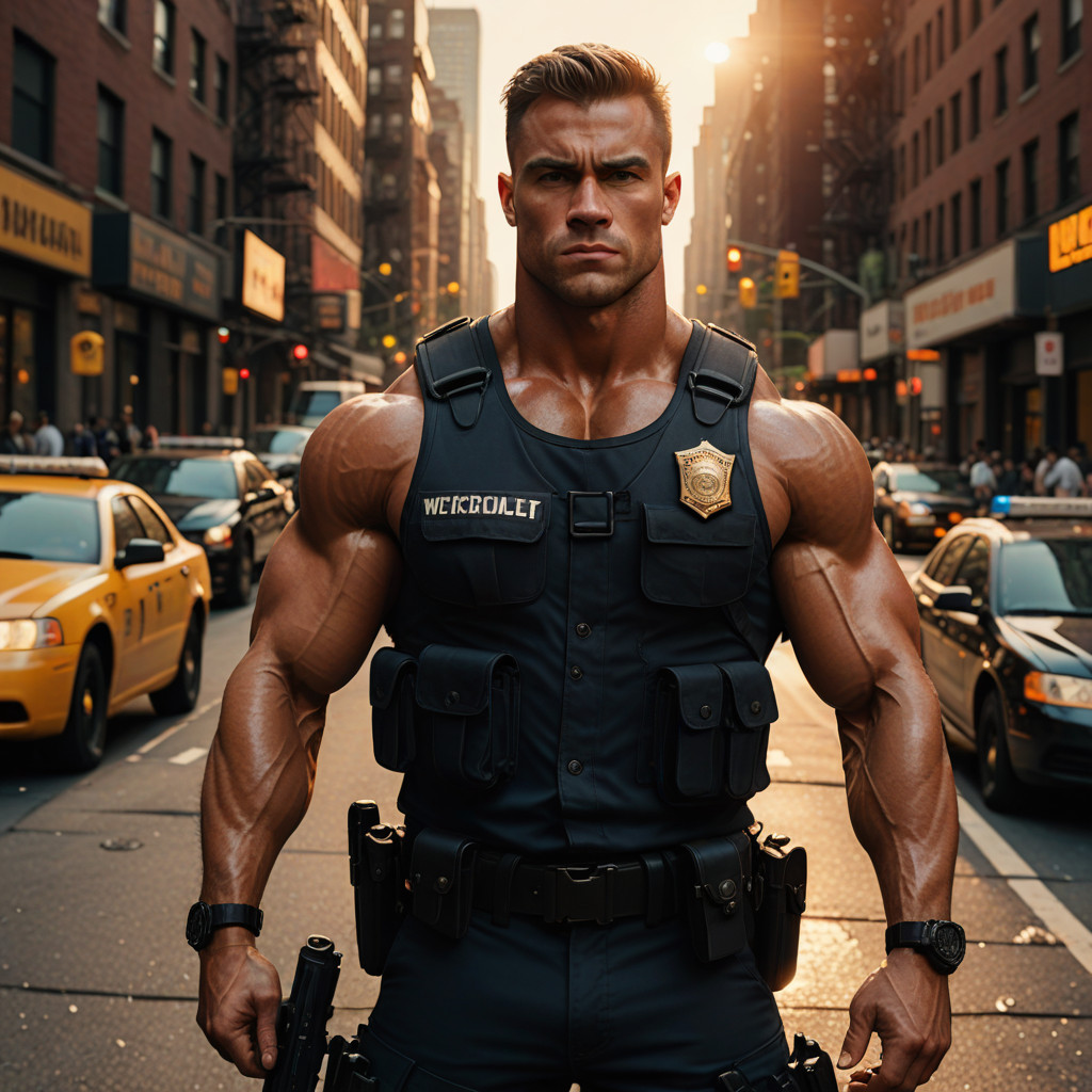 Buff Cop In Riot Muscular cop by OSKARst on DeviantArt
