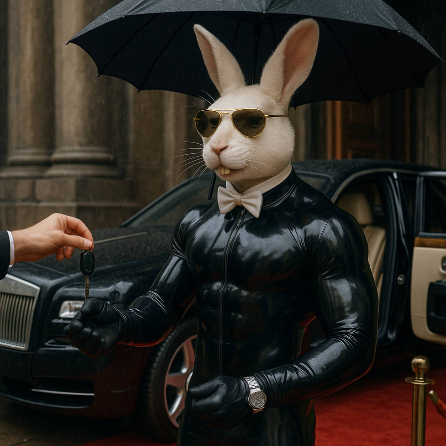 Butler or Valet? - Bunny Droid-AI serves it all by OSKARst on DeviantArt