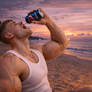 Handsome #40 on the beach