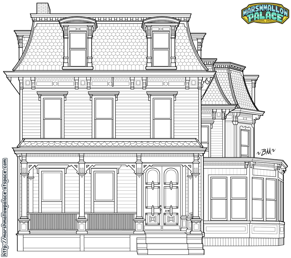 Victorian House Vector Commission