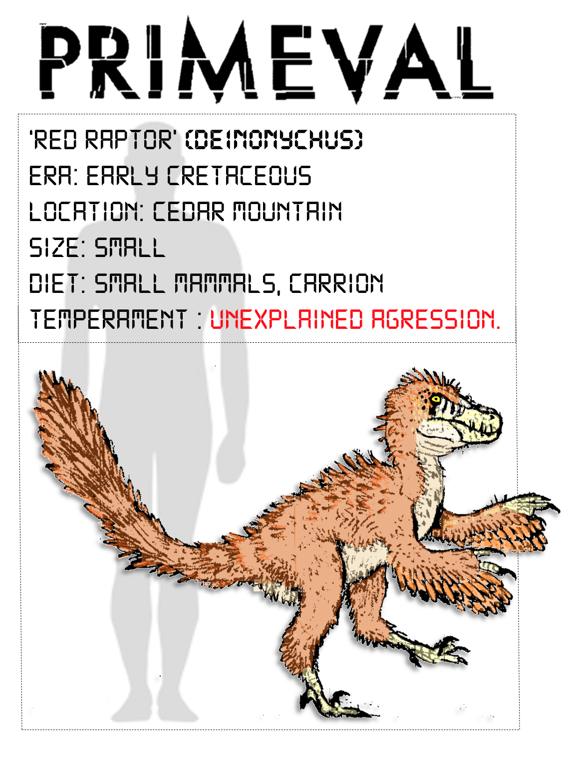 Primeval: 'Red Raptor' by ReubenCozens on DeviantArt