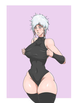 Isane Trying on Yoruichi's Suit