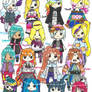 My characters in chibi mode -The End-