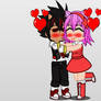 Shadamy (Shadow x amy) in my gacha style