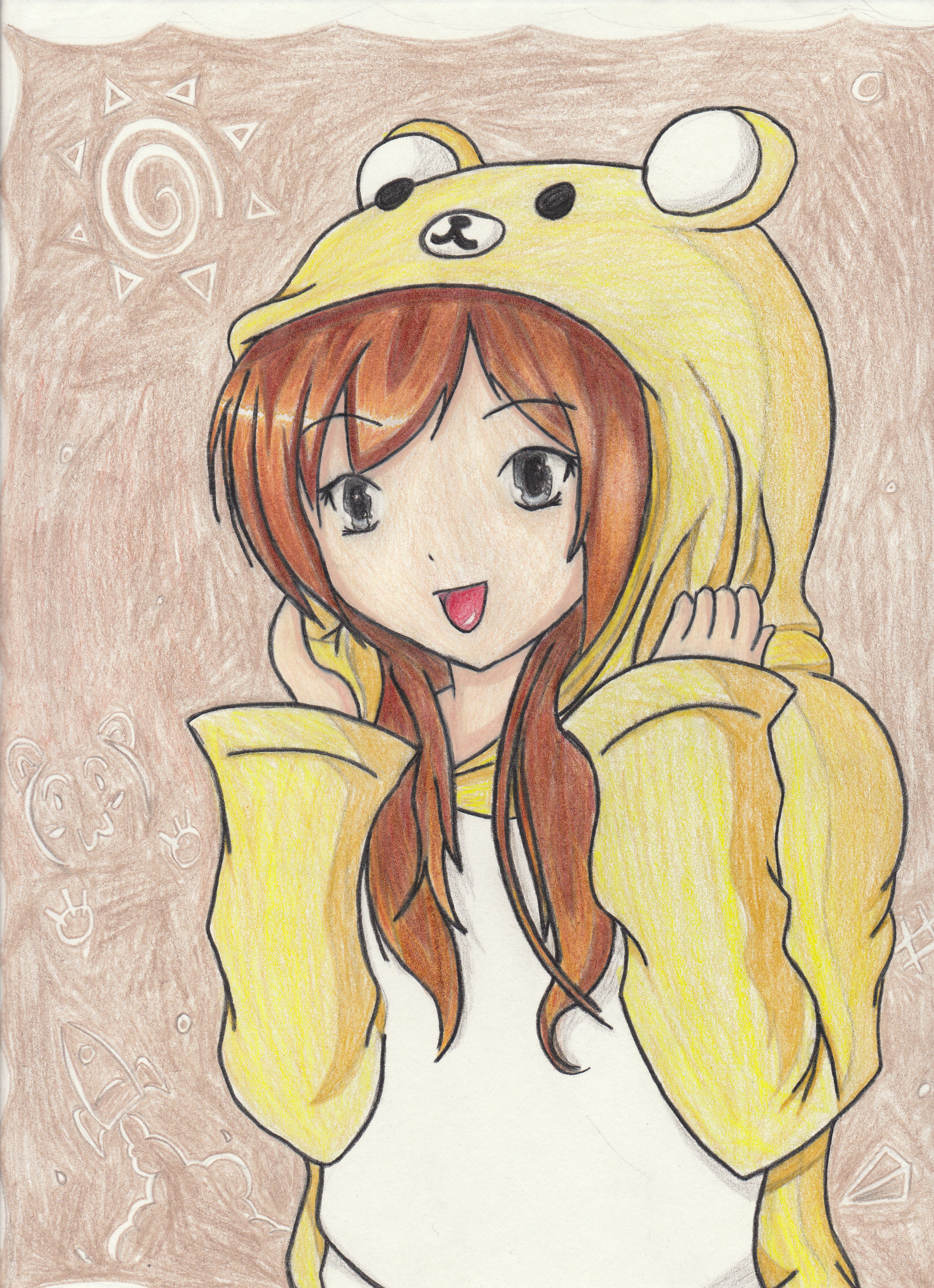 Girl in bear costume