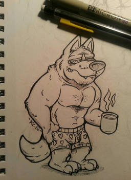 Wolf with mug [WIP]