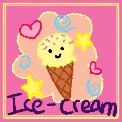 Cute Vanilla Ice-Cream