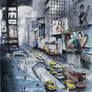 For sale original - Time Square - Watercolor