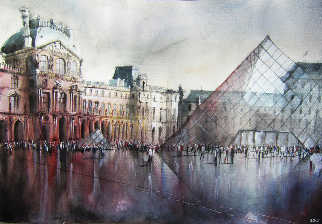 Le Louvre - Paris - Watercolor