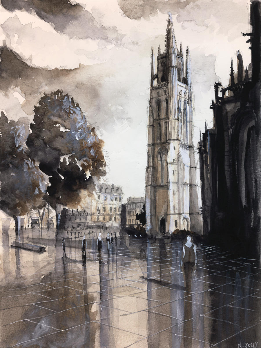 WATERCOLOR - Place Pey Berland