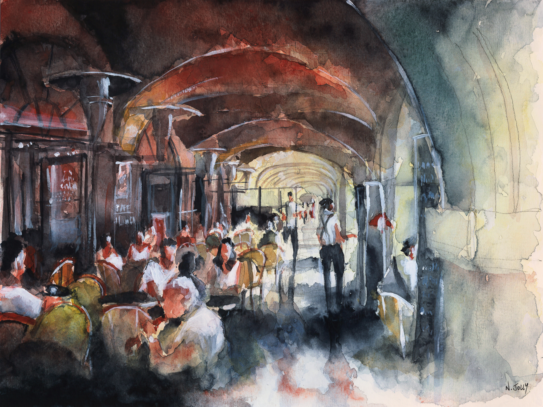 WATERCOLOR - Place des Vosges - Paris