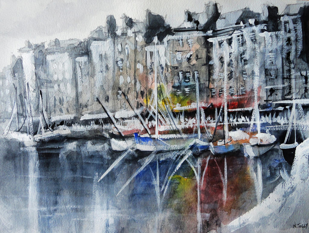 Les bateaux - Painting