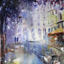 Promenade a l'ombre - Watercolor
