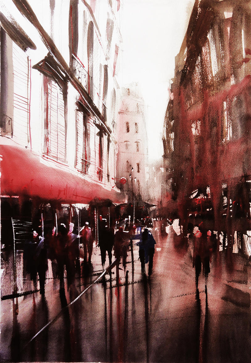 Paris Painting by nicolasjolly