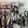 Yojimbo Ink wash Study.