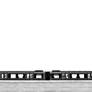 Subwaytrain into the sunrise (black and white)