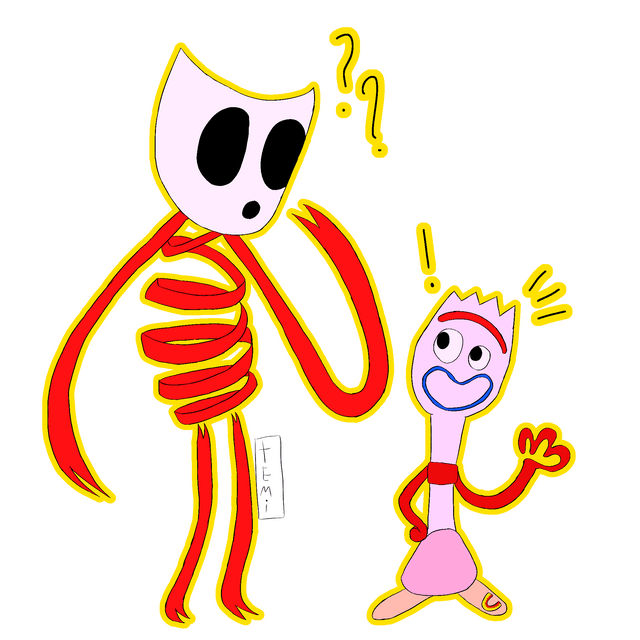 Gangle Murderer Gangle meet Forky by JazTheMurderDrone on DeviantArt