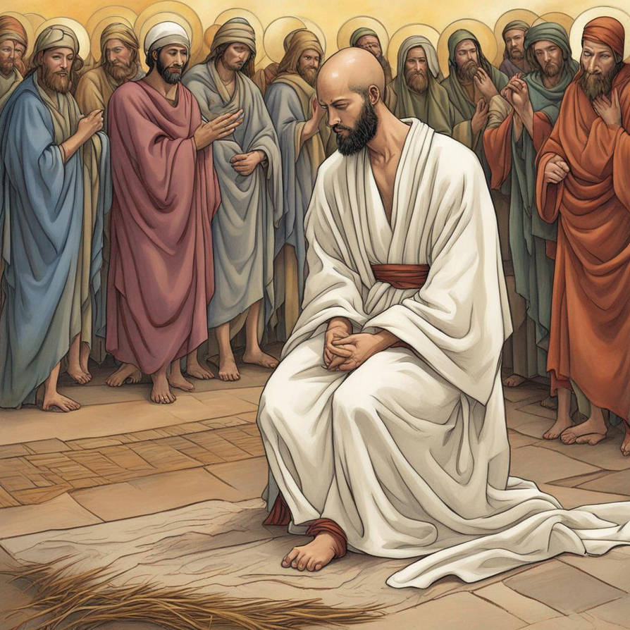 At this, Job got up and tore his robe and shaved.. by knightmonx on ...