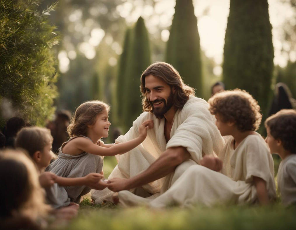 Jesus Happily Plays With Children In Heavenly City By Knightmonx On jesus-happily-plays-with-children-in-heavenly-city-by-knightmonx-on