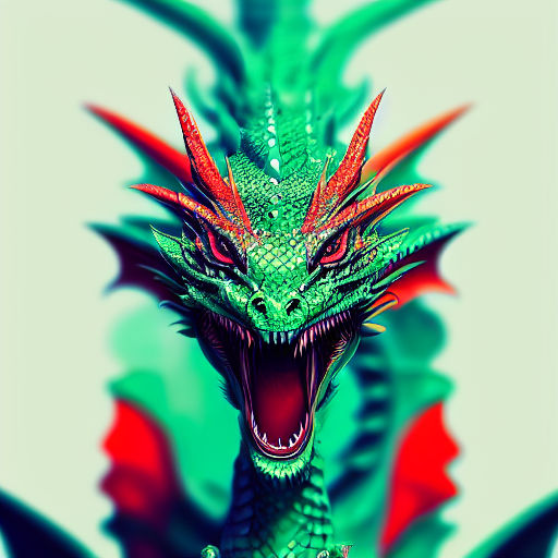 Green and Red dragon front-on by Imheretostealart on DeviantArt