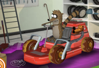 Regular Show Rigby Driving Rigby's Kart in Regular Show Dimensional Drift by PuffleCoelhoalt on ...