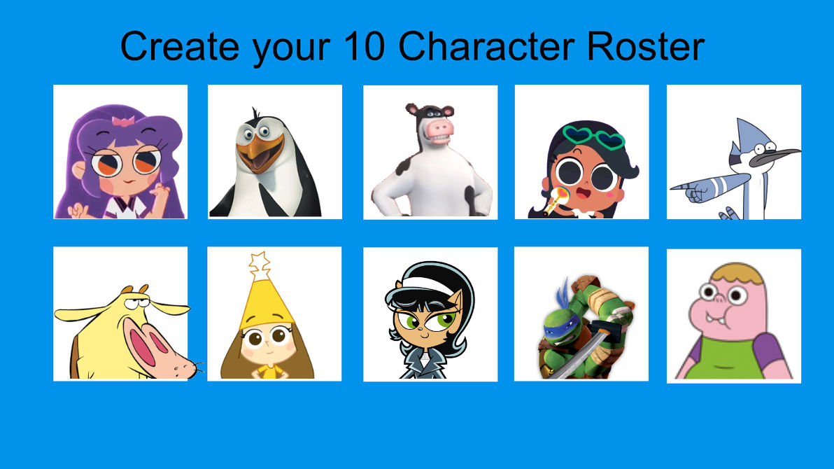 Cute Little Roster My 10 Character roster screen by PuffleCoelhoalt on DeviantArt