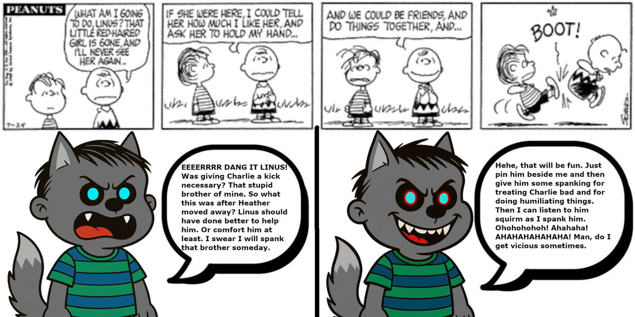 Rerun reacts too a Linus kicking Charlie strip by OdinPCDeviant2003 on ...