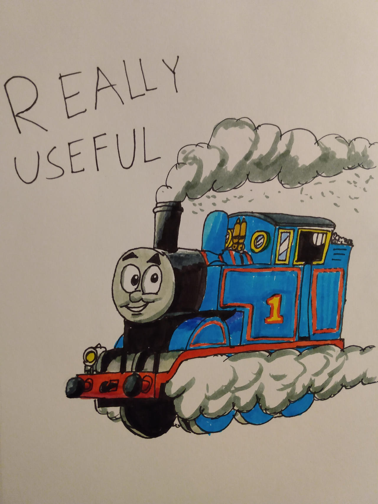 Thomas Drawing Deviantart Colored Thomas drawing by Thomassoniccarsfan13 on DeviantArt