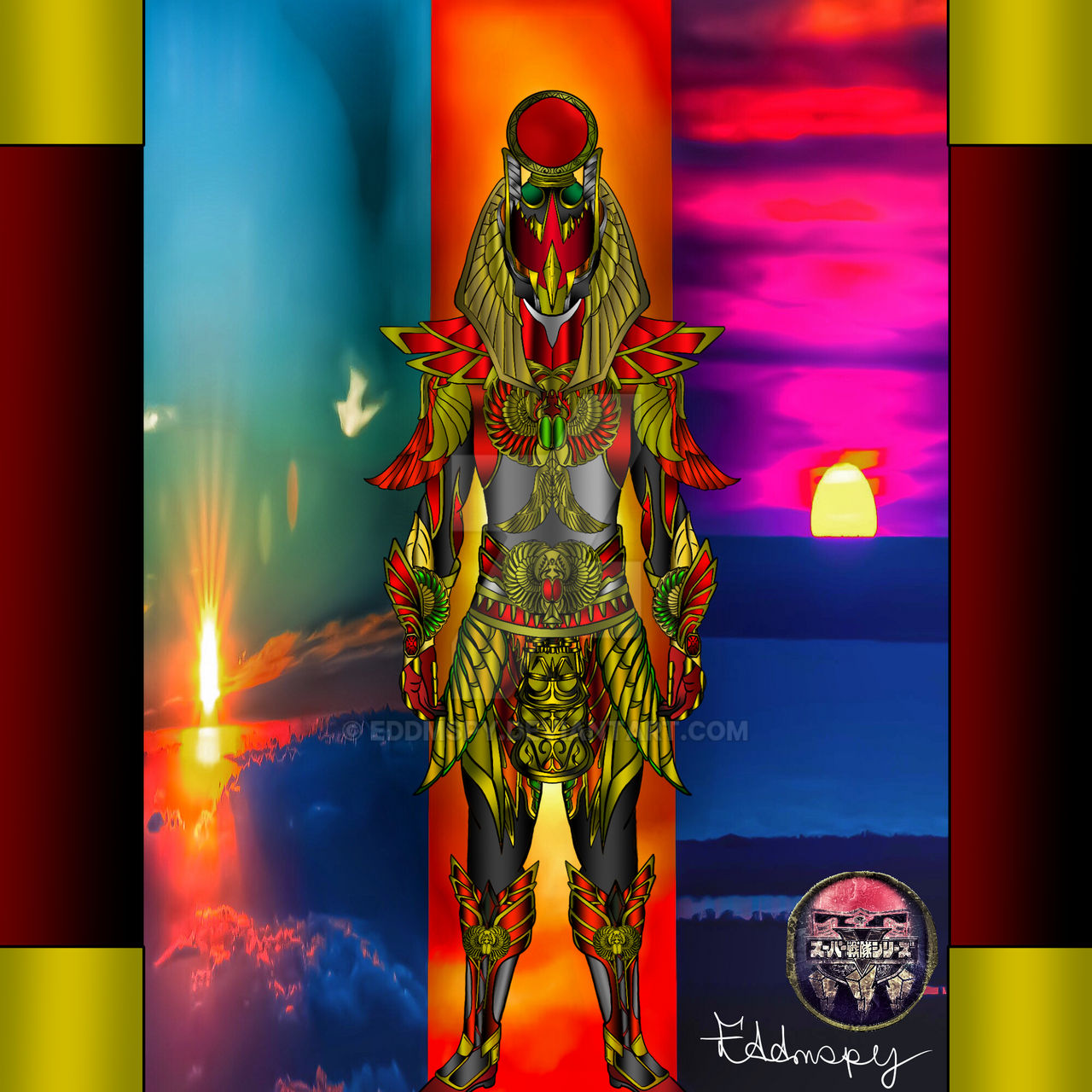 The red ancient age rangers Ranger Saint Armor by Eddmspy on DeviantArt