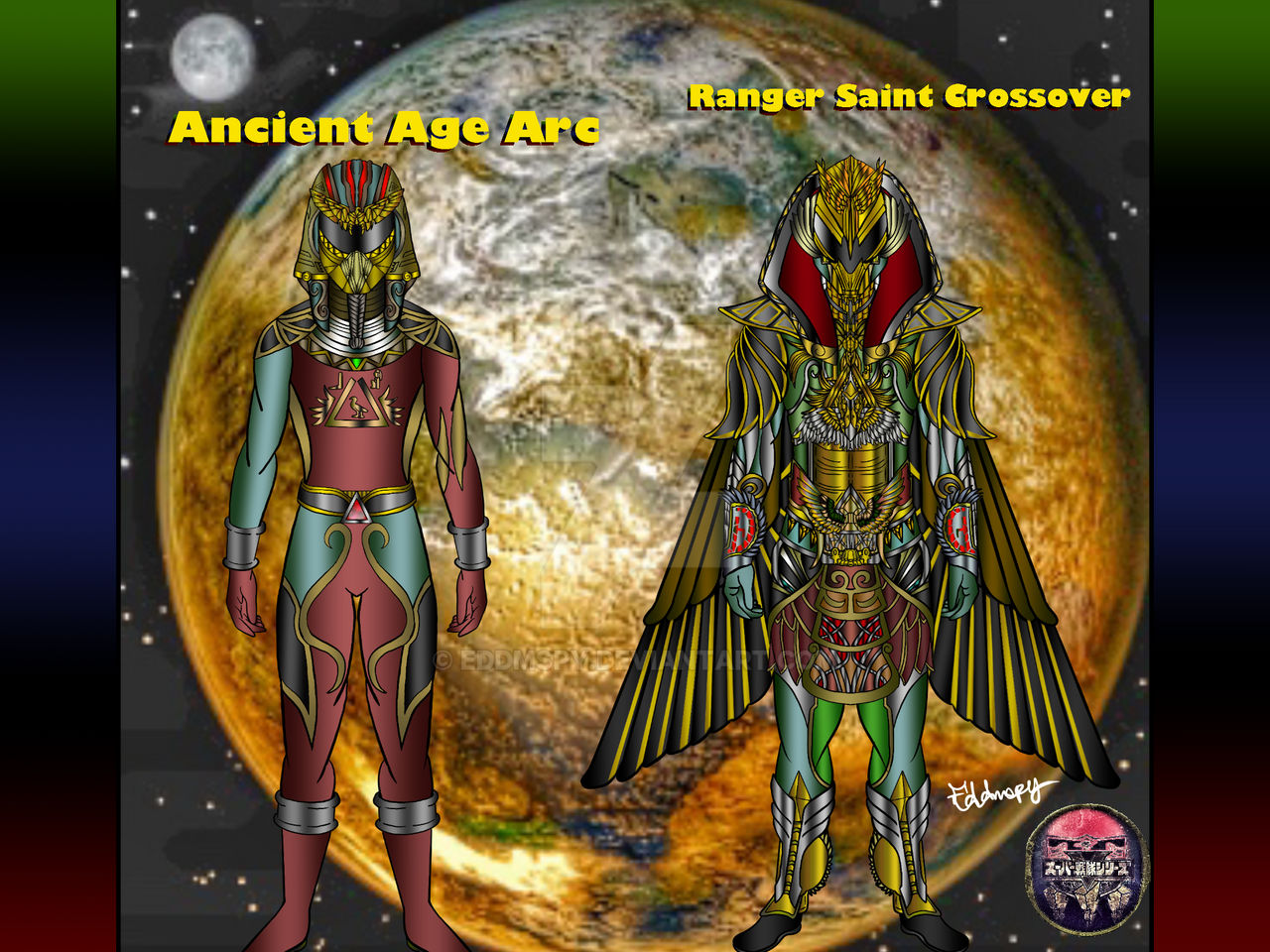 Geb (God) Ranger form and Armored form. by Eddmspy on DeviantArt