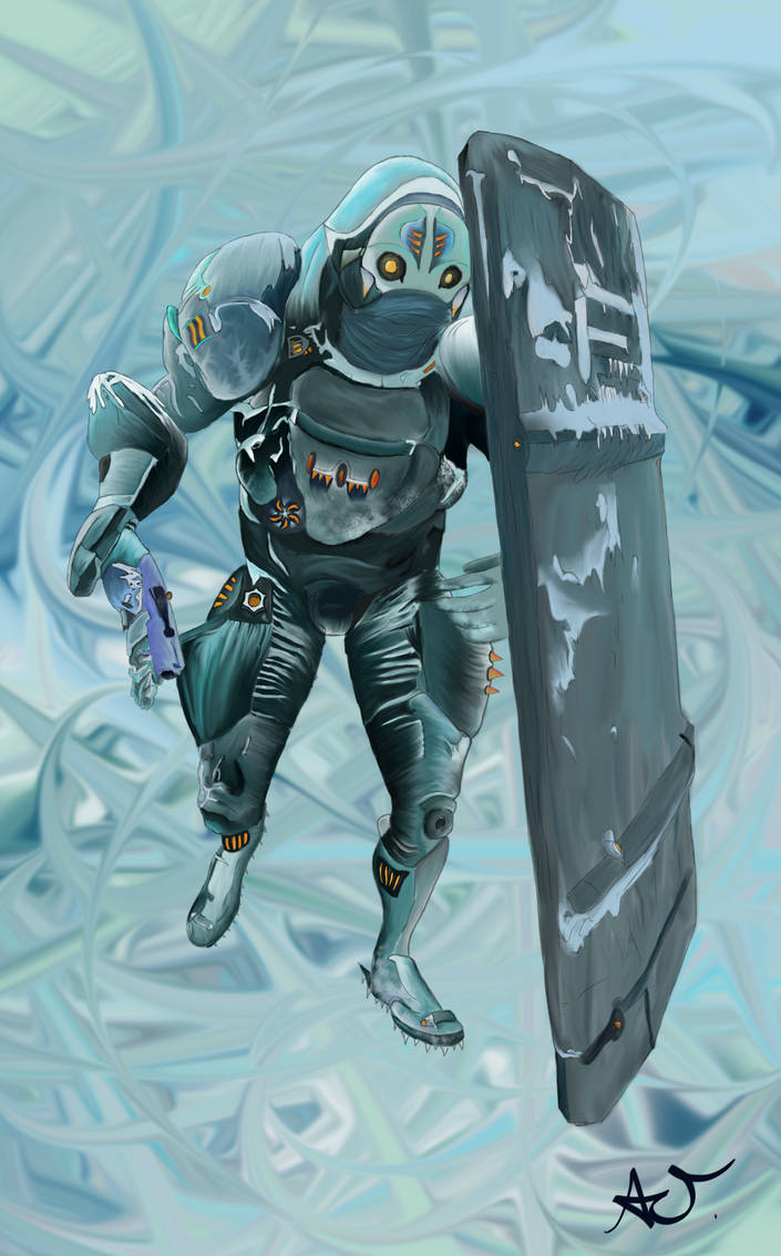 Grineer Arctic Shield Lancer Concept Art