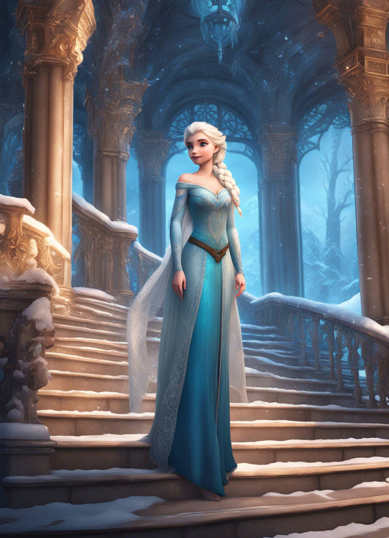 Iron Elsa Deviantart Elsa admiring her work by RanmaClub01 on DeviantArt