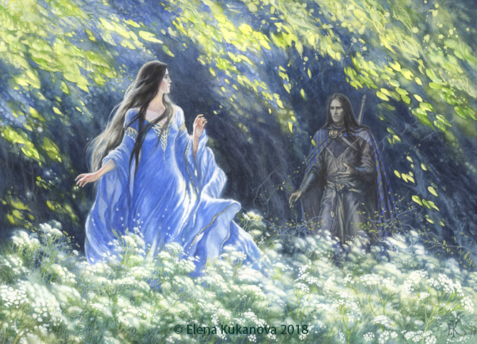 Encounter of Beren and Luthien by EKukanova Encounter of Beren and Luthien by EKukanova