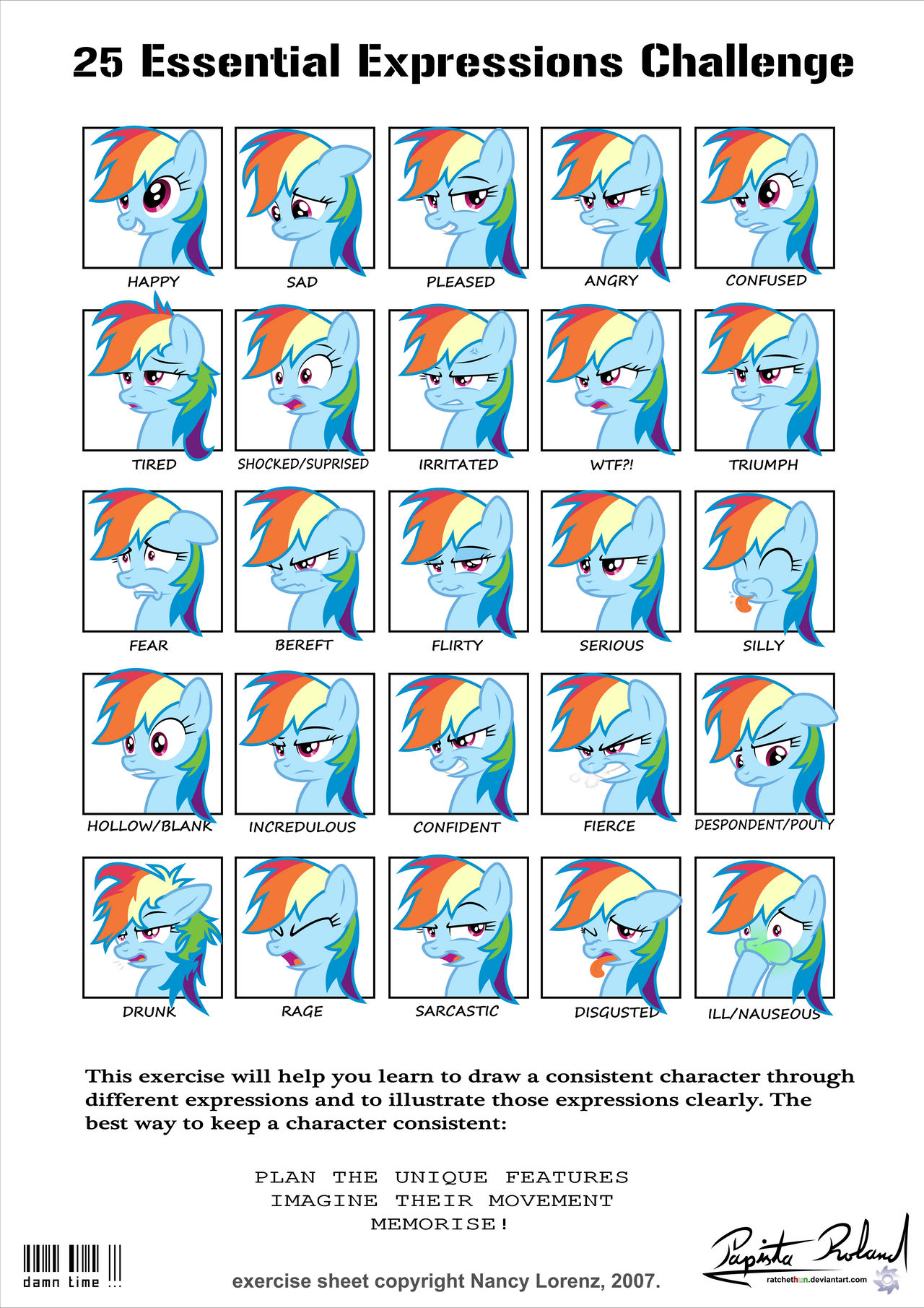 25 Essential Expressions Challenge by ItchyKitchy on DeviantArt