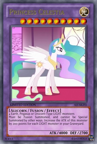 Princess Celestia (MLP): Yu-Gi-Oh! Card