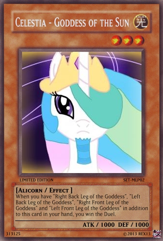 Celestia Goddess of the Sun (MLP): Yu-Gi-Oh! Card