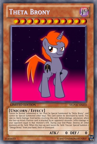 Theta Brony (MLP OC): Yu-Gi-Oh! Card