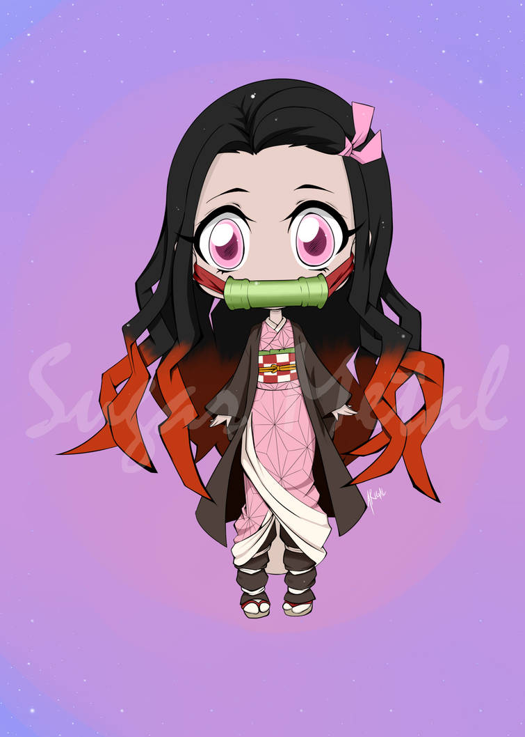 Nezuko Colored by SugarMetalArt on DeviantArt