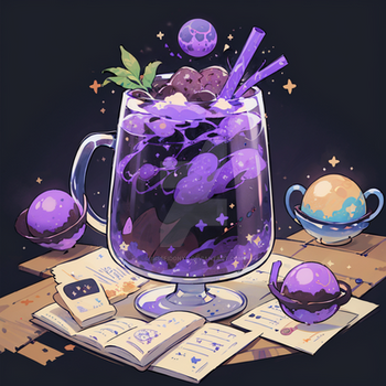 Cosmic tea concept ai